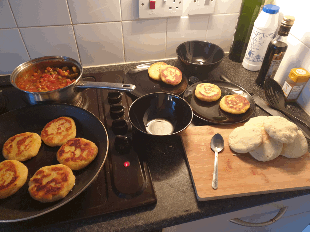 photo of food being cooked